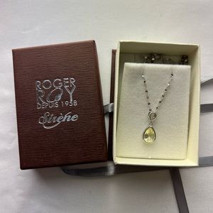 Roger Roy Yellow Stone Necklace